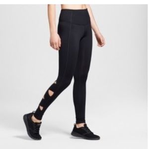 Black high waisted champion c9 lattice cutout